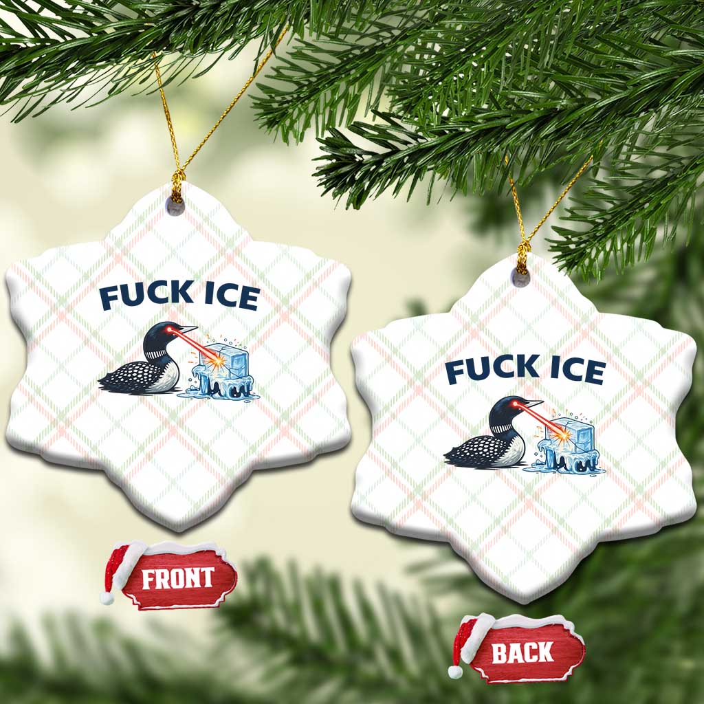 Minnesota Anti ICE Immigration Protest Ladies Ceramic Ornament Fuck Ice TS14 Print Your Wear