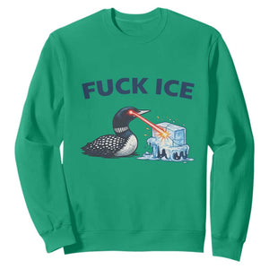Minnesota Anti ICE Immigration Protest Ladies Sweatshirt Fuck Ice TS14 Irish Green Print Your Wear