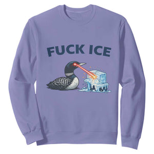 Minnesota Anti ICE Immigration Protest Ladies Sweatshirt Fuck Ice TS14 Violet Print Your Wear