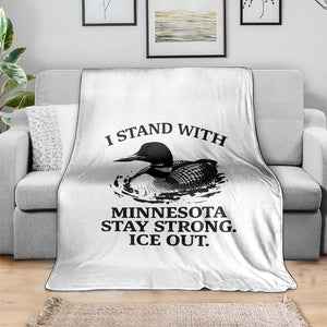 I Stand With Minnesota Throw Blanket Minnesota Anti ICE Immigration Protest TS14 Print Your Wear