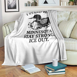 I Stand With Minnesota Throw Blanket Minnesota Anti ICE Immigration Protest TS14 Print Your Wear