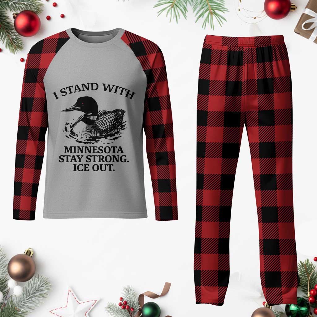 I Stand With Minnesota Plaid Pajama Set Minnesota Anti ICE Immigration Protest TS14 Buffalo Plaid Print Your Wear