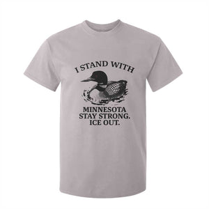 I Stand With Minnesota T Shirt For Kid Minnesota Anti ICE Immigration Protest TS14 Ice Gray Print Your Wear