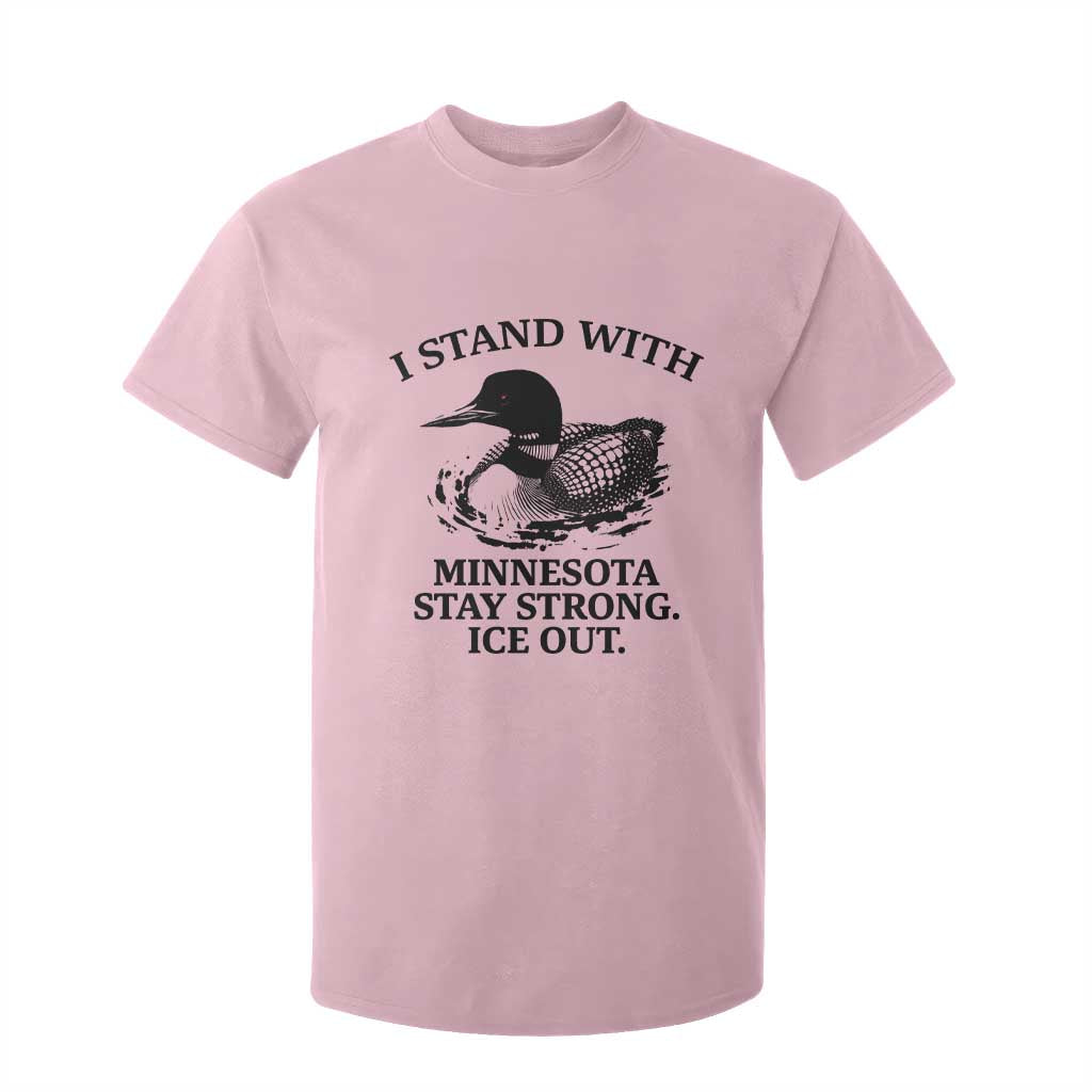 I Stand With Minnesota T Shirt For Kid Minnesota Anti ICE Immigration Protest TS14 Light Pink Print Your Wear