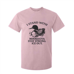 I Stand With Minnesota T Shirt For Kid Minnesota Anti ICE Immigration Protest TS14 Light Pink Print Your Wear