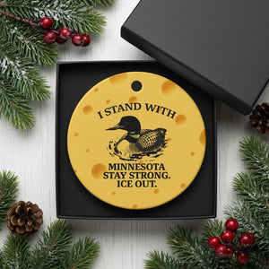 I Stand With Minnesota Ceramic Ornament Minnesota Anti ICE Immigration Protest TS14 1pc Yellow Cheese Print Your Wear
