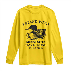 I Stand With Minnesota Long Sleeve Shirt Minnesota Anti ICE Immigration Protest TS14 Daisy Print Your Wear