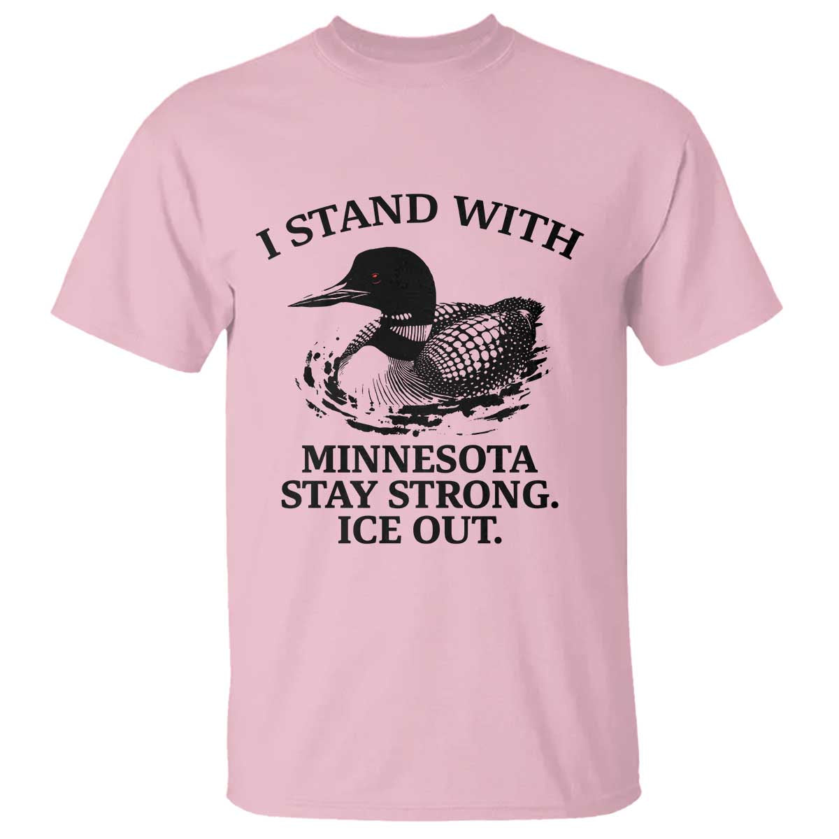 I Stand With Minnesota T Shirt Minnesota Anti ICE Immigration Protest TS14 Light Pink Print Your Wear