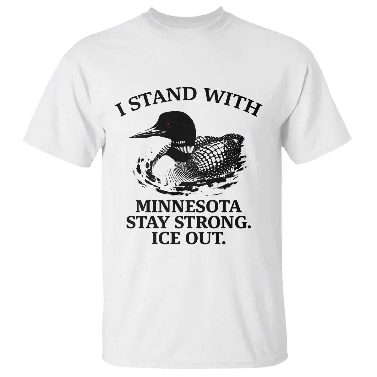I Stand With Minnesota T Shirt Minnesota Anti ICE Immigration Protest TS14 White Print Your Wear