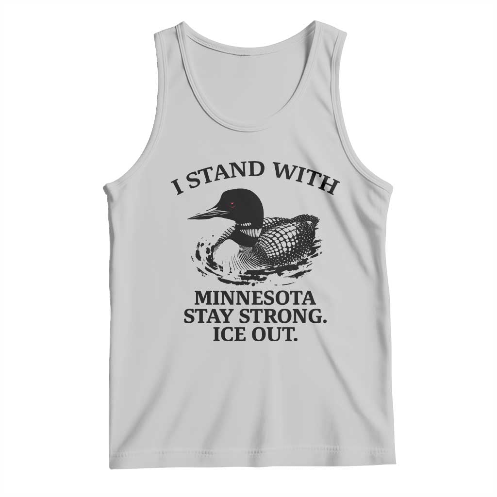 I Stand With Minnesota Tank Top Minnesota Anti ICE Immigration Protest TS14 Ash Print Your Wear