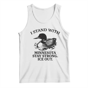 I Stand With Minnesota Tank Top Minnesota Anti ICE Immigration Protest TS14 White Print Your Wear