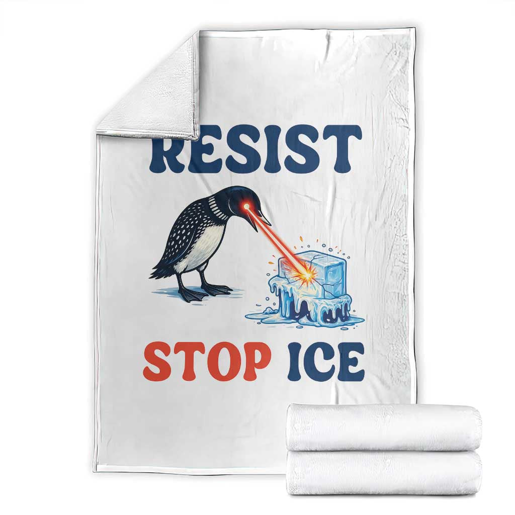 Stop ICE Throw Blanket Minnesota Resist Anti ICE Immigration Protest TS14 White Print Your Wear