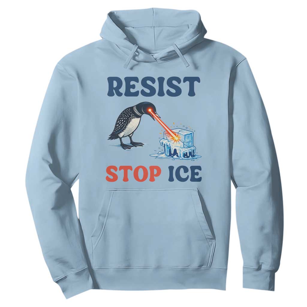 Stop ICE Hoodie Minnesota Resist Anti ICE Immigration Protest TS14 Light Blue Print Your Wear