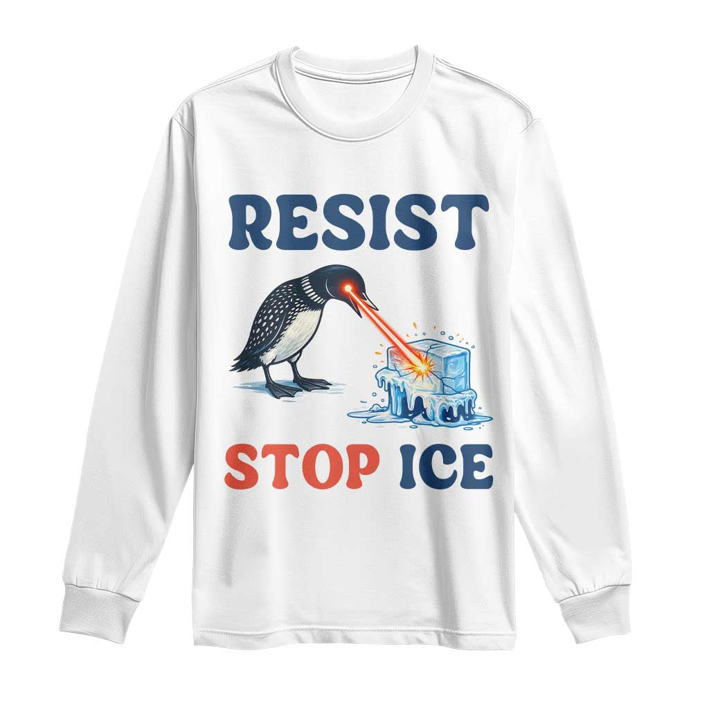 Stop ICE Long Sleeve Shirt Minnesota Resist Anti ICE Immigration Protest TS14 White Print Your Wear