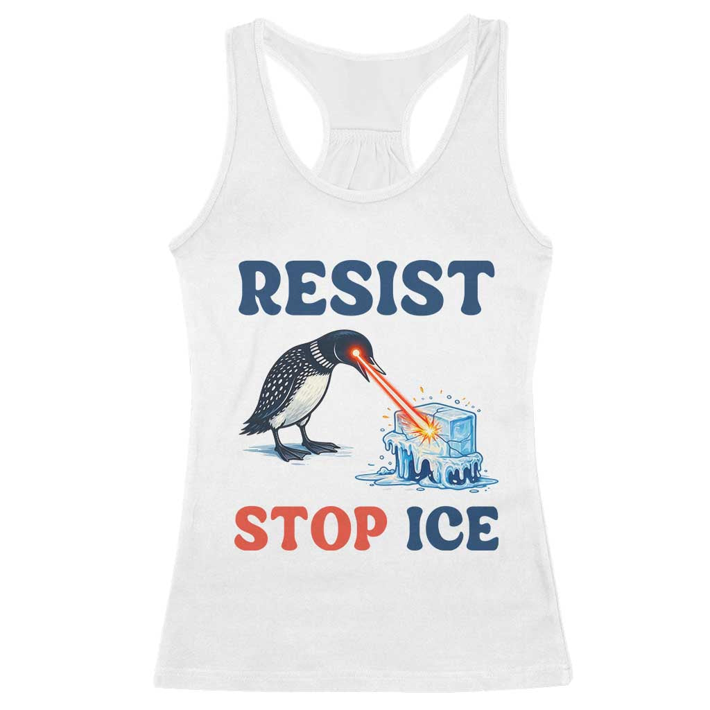 Stop ICE Racerback Tank Top Minnesota Resist Anti ICE Immigration Protest TS14 White Print Your Wear
