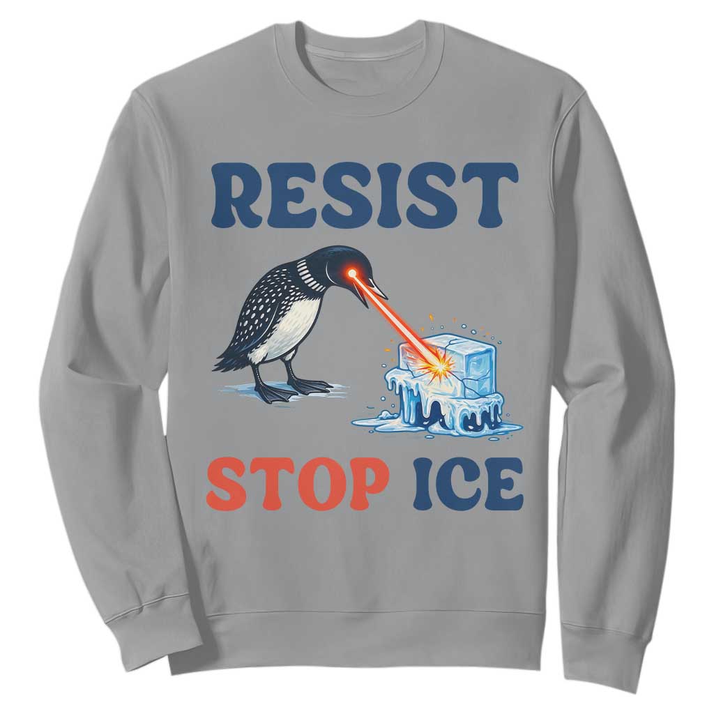Stop ICE Sweatshirt Minnesota Resist Anti ICE Immigration Protest TS14 Sport Gray Print Your Wear