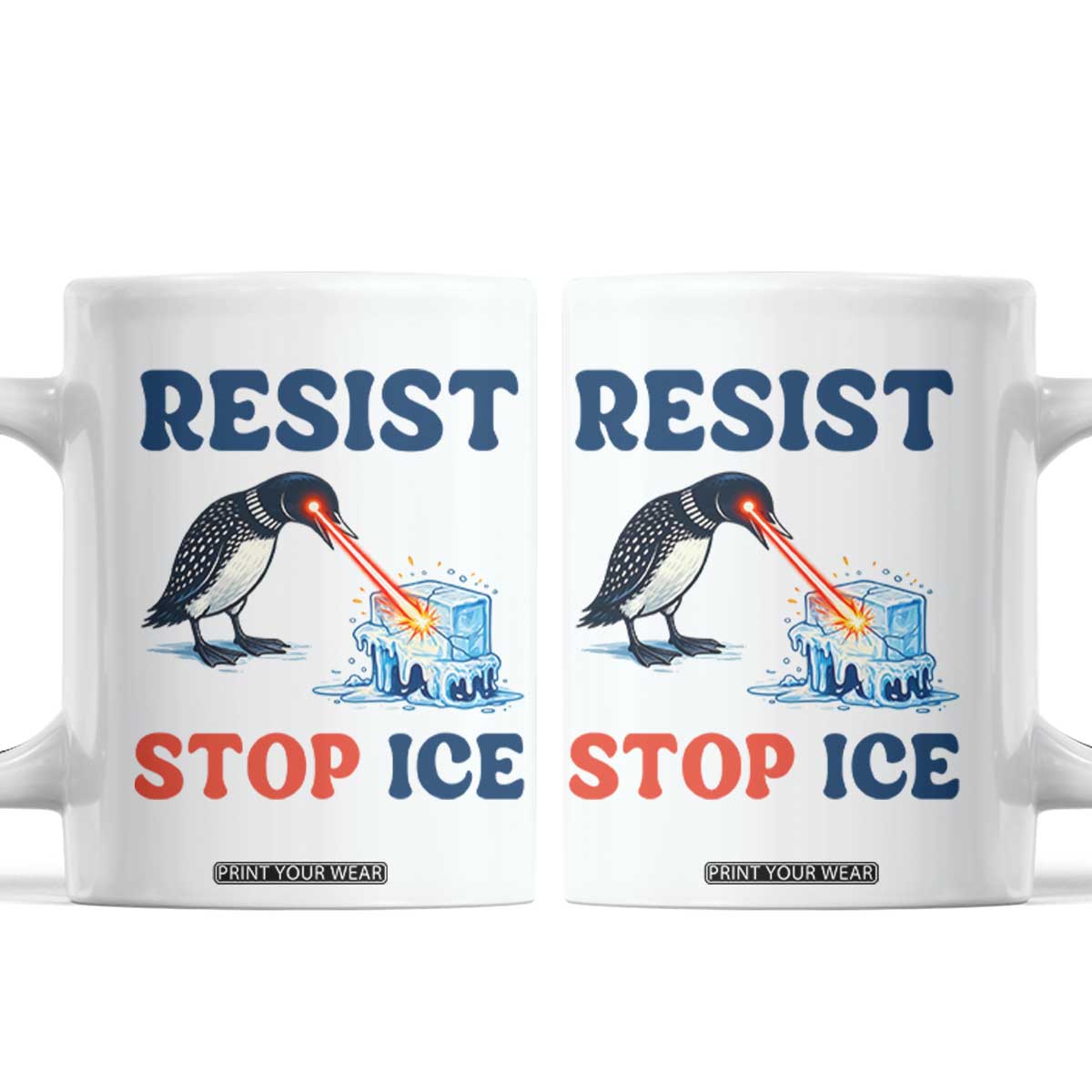 Stop ICE Coffee Mug Minnesota Resist Anti ICE Immigration Protest TS14 White Print Your Wear