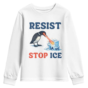Stop ICE Youth Sweatshirt Minnesota Resist Anti ICE Immigration Protest TS14 White Print Your Wear