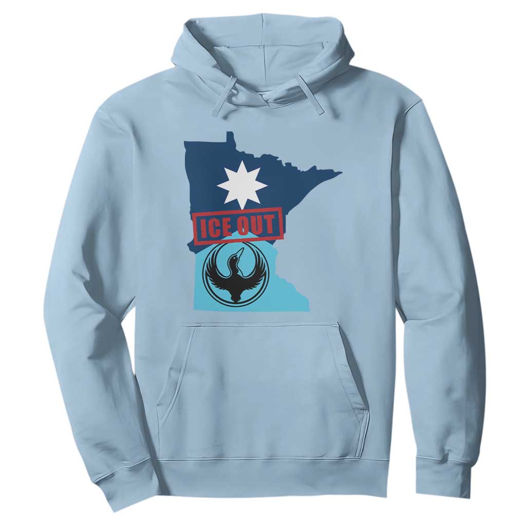 Minnesota Resist Anti ICE Immigration Protest Hoodie Ice Out TS14 Light Blue Print Your Wear