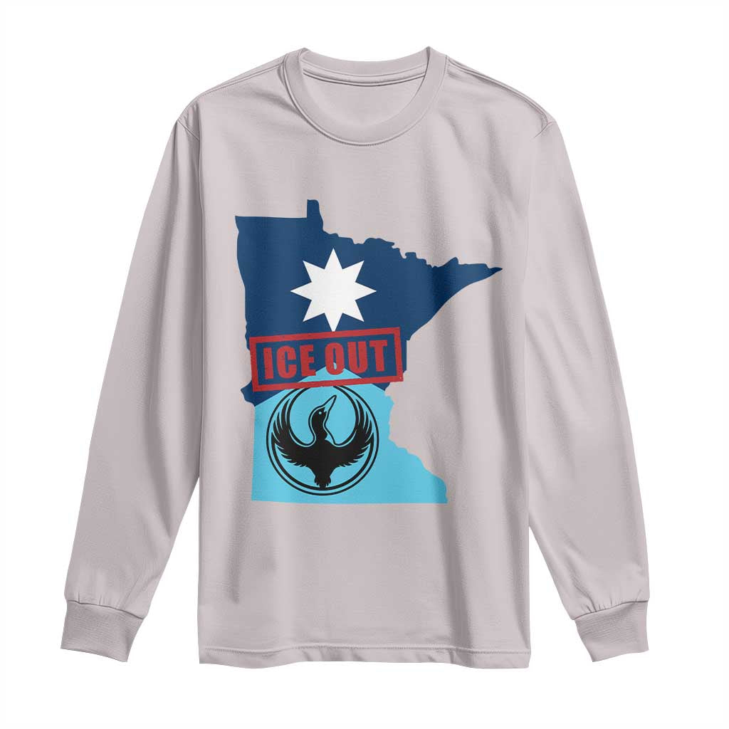 Minnesota Resist Anti ICE Immigration Protest Long Sleeve Shirt Ice Out TS14 Ice Gray Print Your Wear
