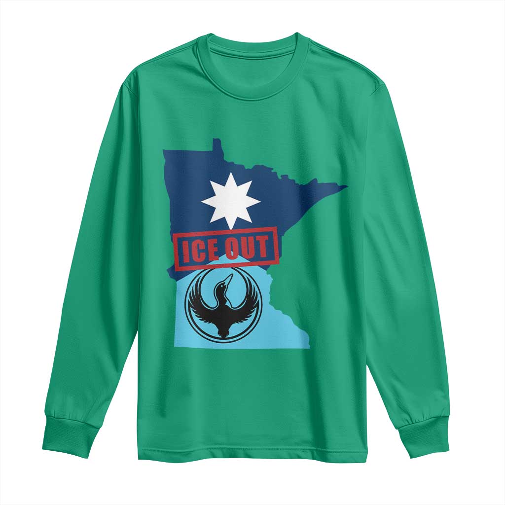 Minnesota Resist Anti ICE Immigration Protest Long Sleeve Shirt Ice Out TS14 Irish Green Print Your Wear