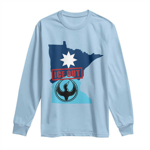 Minnesota Resist Anti ICE Immigration Protest Long Sleeve Shirt Ice Out TS14 Light Blue Print Your Wear