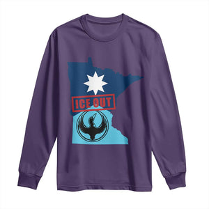 Minnesota Resist Anti ICE Immigration Protest Long Sleeve Shirt Ice Out TS14 Purple Print Your Wear