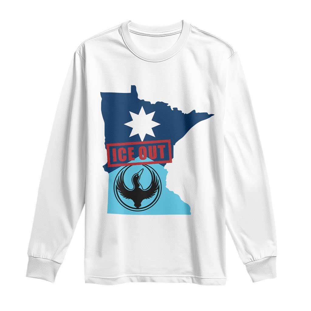 Minnesota Resist Anti ICE Immigration Protest Long Sleeve Shirt Ice Out TS14 White Print Your Wear