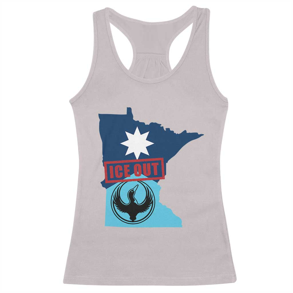 Minnesota Resist Anti ICE Immigration Protest Racerback Tank Top Ice Out TS14 Ice Gray Print Your Wear