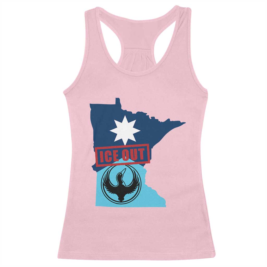 Minnesota Resist Anti ICE Immigration Protest Racerback Tank Top Ice Out TS14 Light Pink Print Your Wear