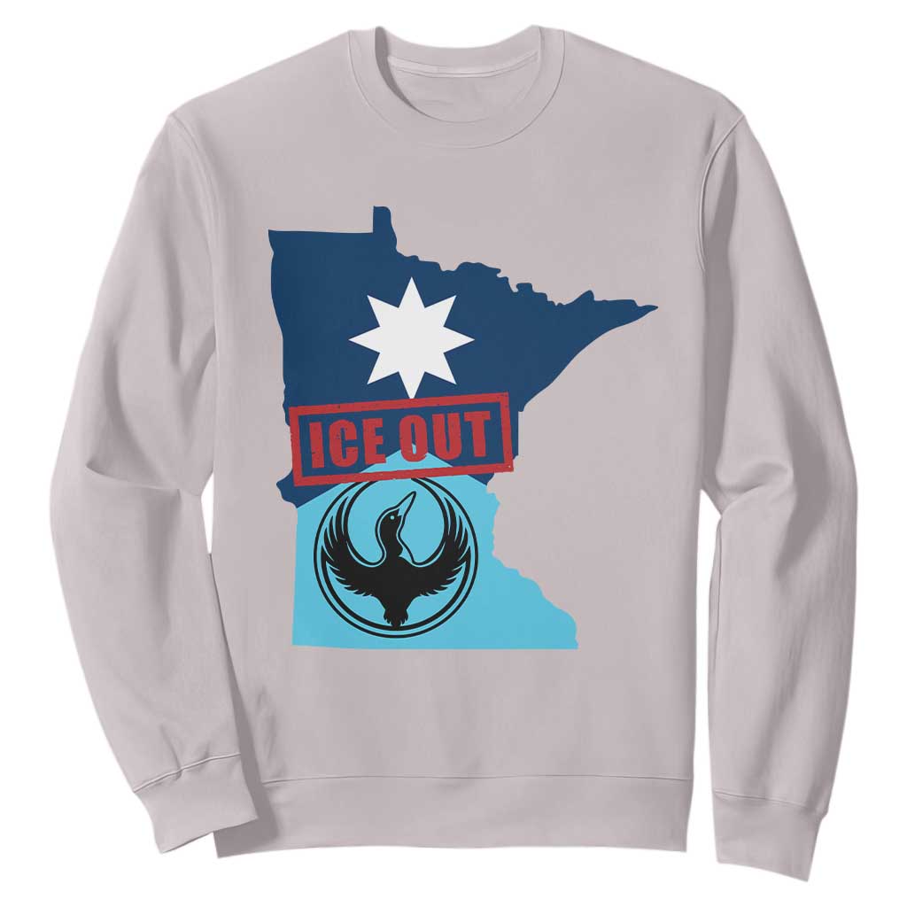 Minnesota Resist Anti ICE Immigration Protest Sweatshirt Ice Out TS14 Ice Gray Print Your Wear