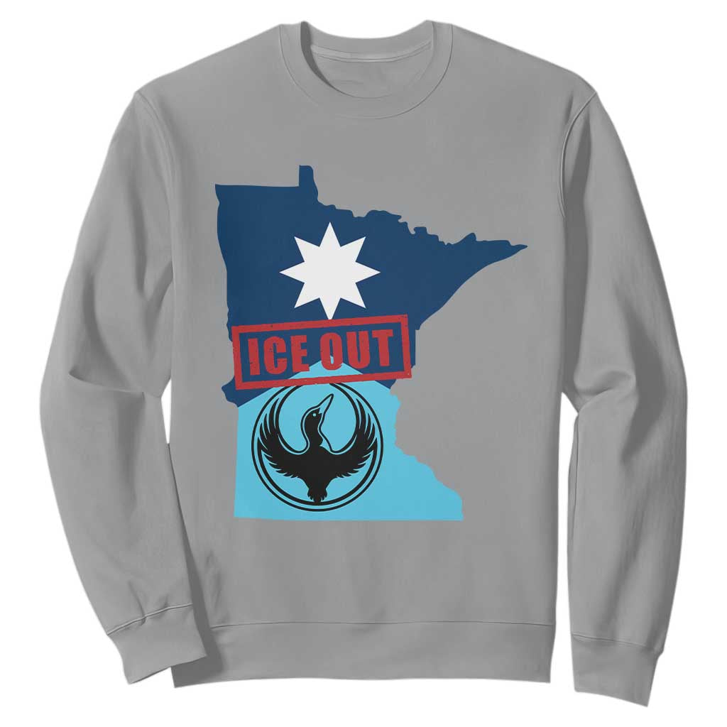 Minnesota Resist Anti ICE Immigration Protest Sweatshirt Ice Out TS14 Sport Gray Print Your Wear