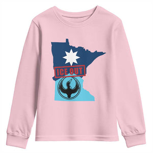 Minnesota Resist Anti ICE Immigration Protest Youth Sweatshirt Ice Out TS14 Light Pink Print Your Wear