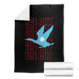 Minnesota Anti ICE Immigration Protest Throw Blanket Ice Out TS14 Black Print Your Wear