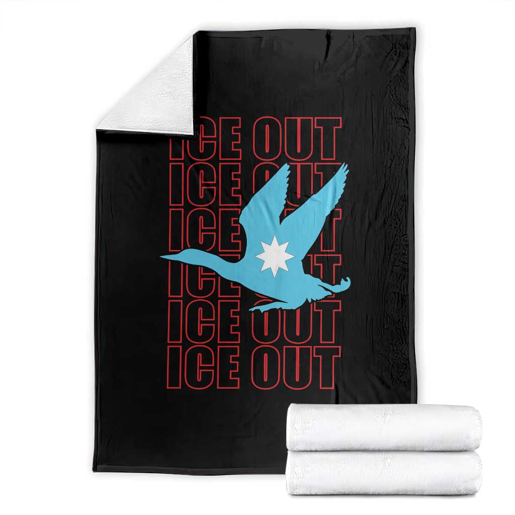 Minnesota Anti ICE Immigration Protest Throw Blanket Ice Out TS14 Black Print Your Wear