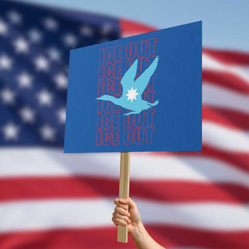 Minnesota Anti ICE Immigration Protest Protest Sign Ice Out TS14 Horizontal 18