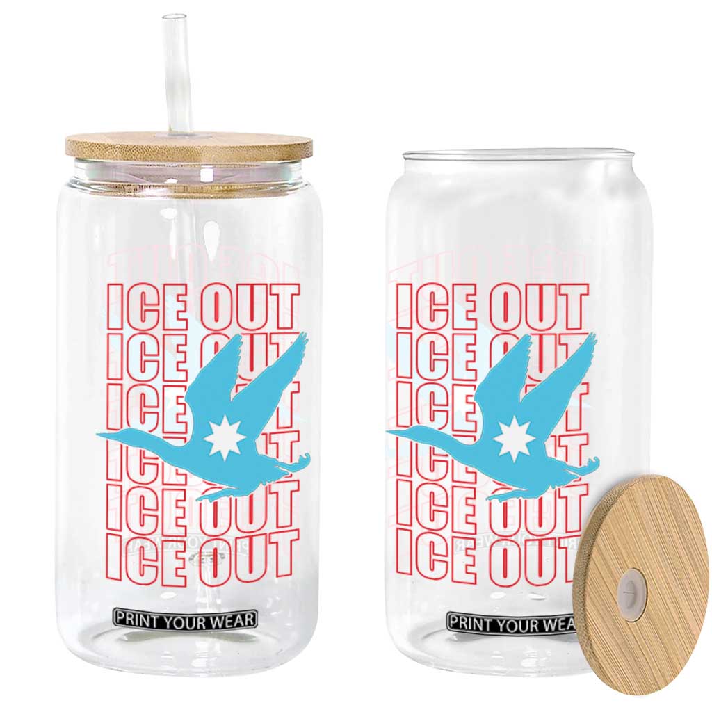 Minnesota Anti ICE Immigration Protest Glass Can Ice Out TS14 Print Your Wear