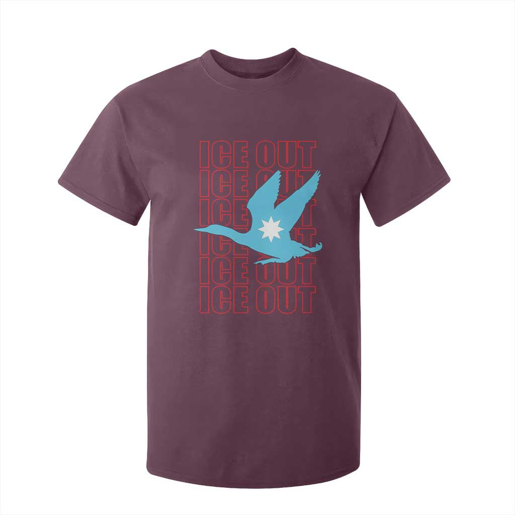 Minnesota Anti ICE Immigration Protest T Shirt For Kid Ice Out TS14 Maroon Print Your Wear