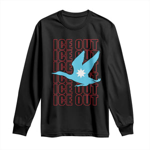 Minnesota Anti ICE Immigration Protest Long Sleeve Shirt Ice Out TS14 Black Print Your Wear