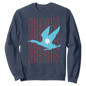 Minnesota Anti ICE Immigration Protest Sweatshirt Ice Out TS14 Navy Print Your Wear