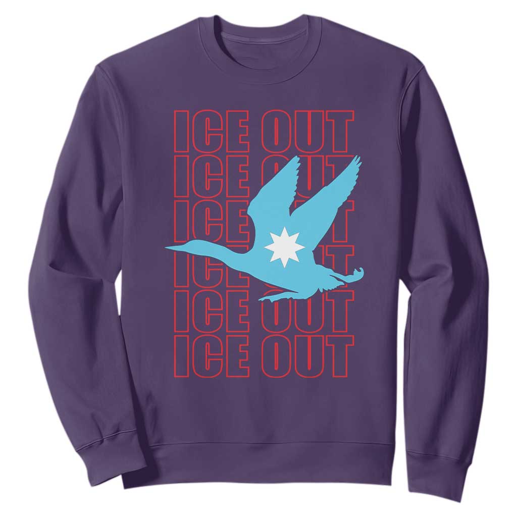 Minnesota Anti ICE Immigration Protest Sweatshirt Ice Out TS14 Purple Print Your Wear