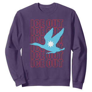 Minnesota Anti ICE Immigration Protest Sweatshirt Ice Out TS14 Purple Print Your Wear