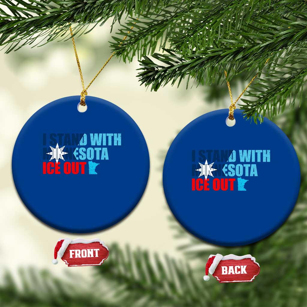 I Stand With Minnesota Ceramic Ornament Minnesota Resist Anti ICE Immigration Protest TS14 1pc Blue Print Your Wear