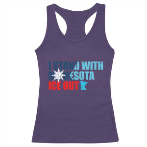 I Stand With Minnesota Racerback Tank Top Minnesota Resist Anti ICE Immigration Protest TS14 Purple Print Your Wear