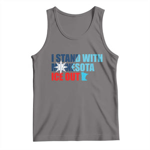 I Stand With Minnesota Tank Top Minnesota Resist Anti ICE Immigration Protest TS14 Deep Heather Print Your Wear