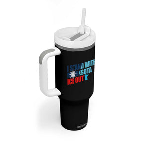 I Stand With Minnesota Tumbler With Handle Minnesota Resist Anti ICE Immigration Protest TS14 Print Your Wear