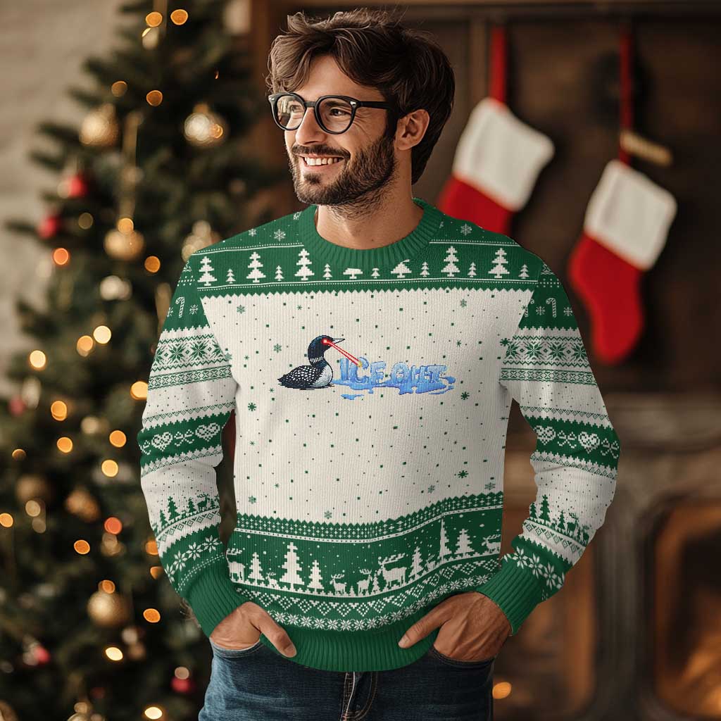 Ice Out Ugly Christmas Sweater Minnesota Resist Anti ICE Immigration Protest TS14 Beige Green Print Your Wear