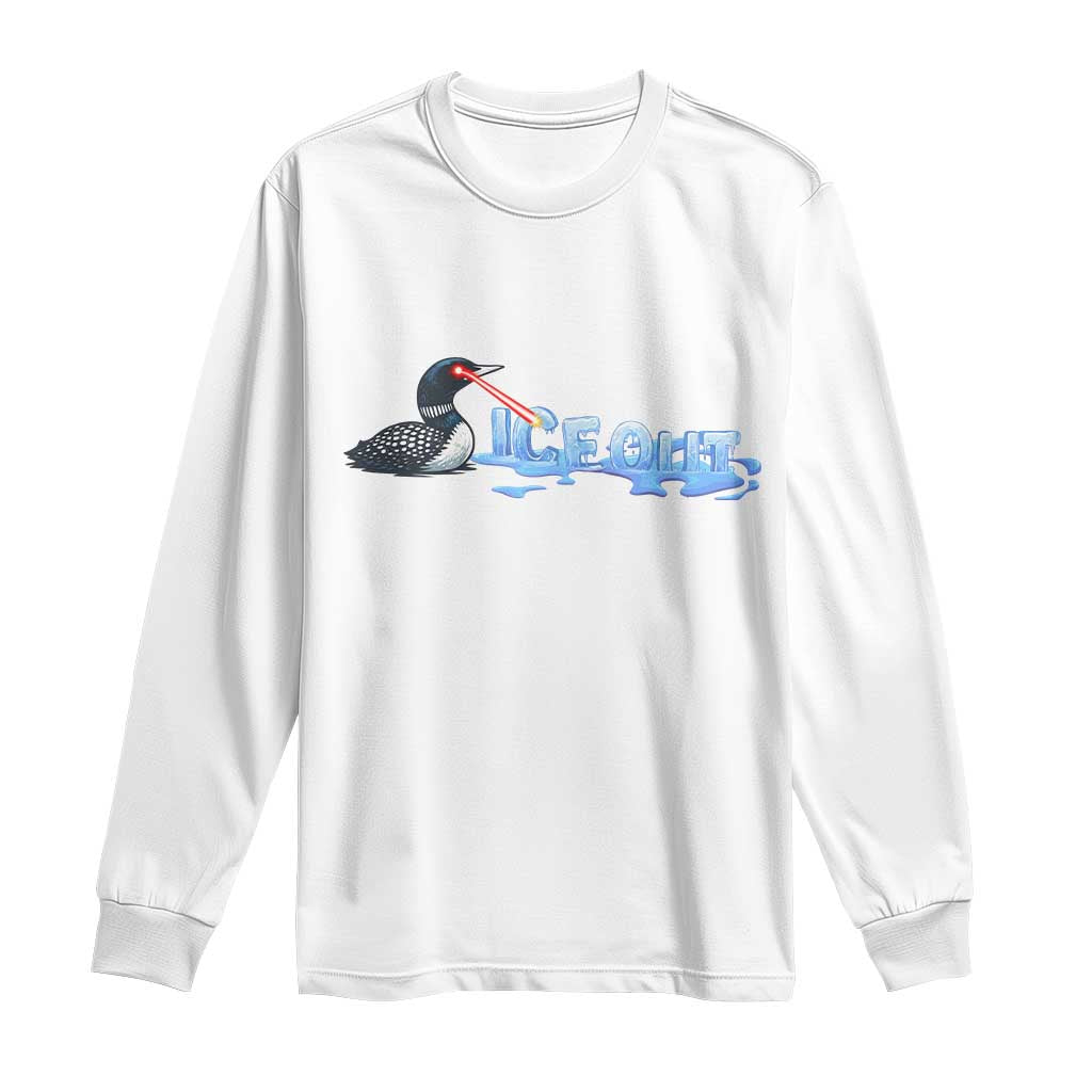 Ice Out Long Sleeve Shirt Minnesota Resist Anti ICE Immigration Protest TS14 White Print Your Wear