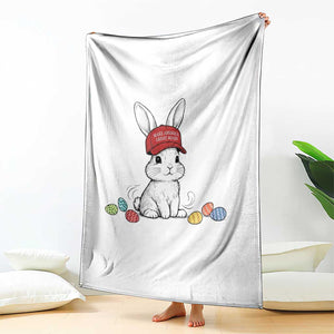 Funny Easter Bunny Wearing Hat American Throw Blanket TS14 Print Your Wear