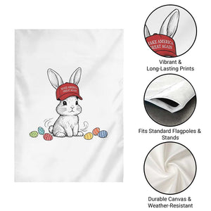 Funny Easter Bunny Wearing Hat American Garden Flag TS14 Print Your Wear